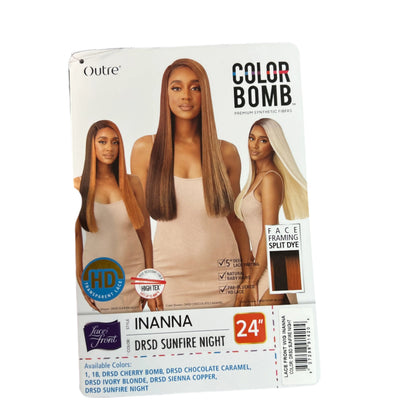 Outre Color Bomb Synthetic Lace Front Wig - Inanna Sunfire night