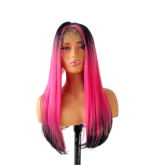 Pink and black 13X6 lace frontal wig Vanessa Heila BlackPink