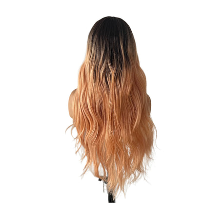 Stacy - 360 Synthetic Lace Front 28 Inch Body Wave Peach Wig