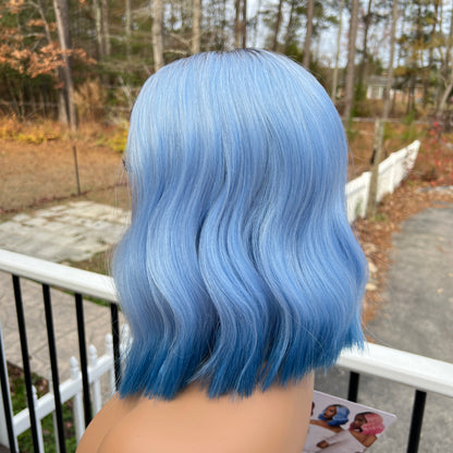 Outre Color Bomb Water Color Ombre JHALAY Lace Front Synthetic Wig - Blue