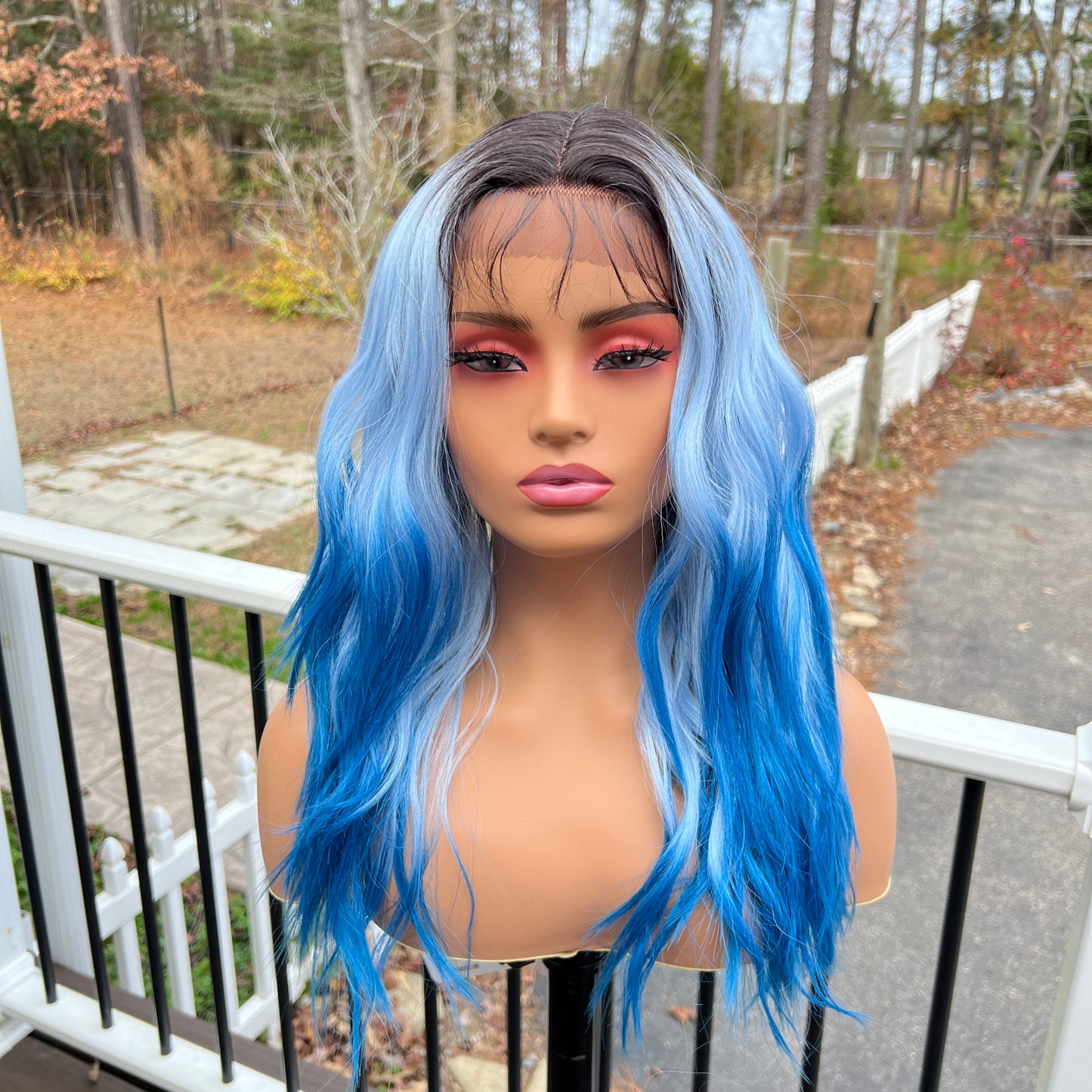 Outre Color Bomb Lace Front Wig Synthetic - Celeste OM INDIGO DIP