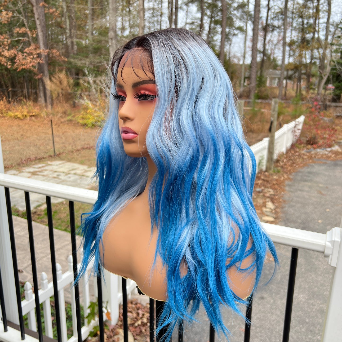 Outre Color Bomb Lace Front Wig Synthetic - Celeste OM INDIGO DIP