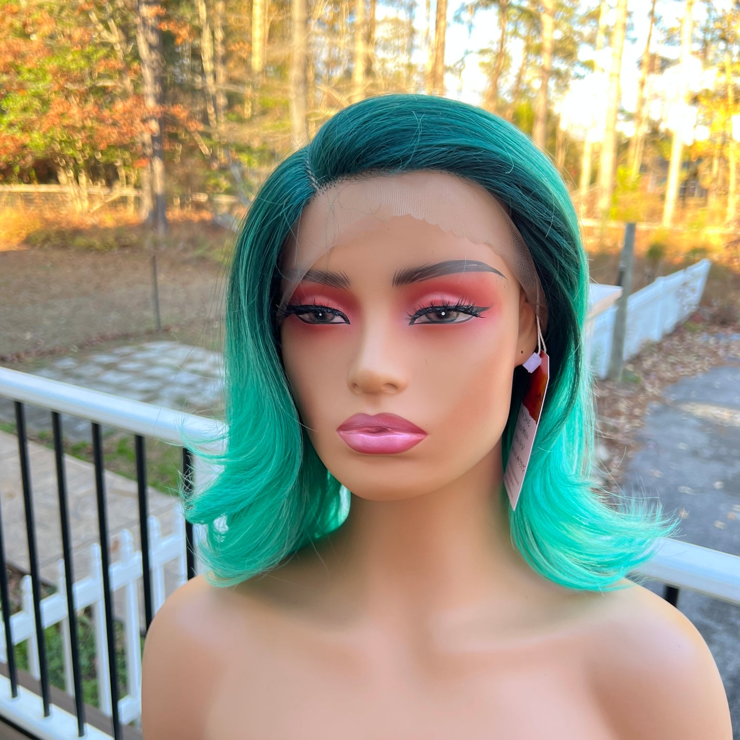 Jade - Synthetic Green Lace front Wig