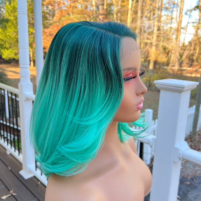 Jade - Synthetic Green Lace front Wig