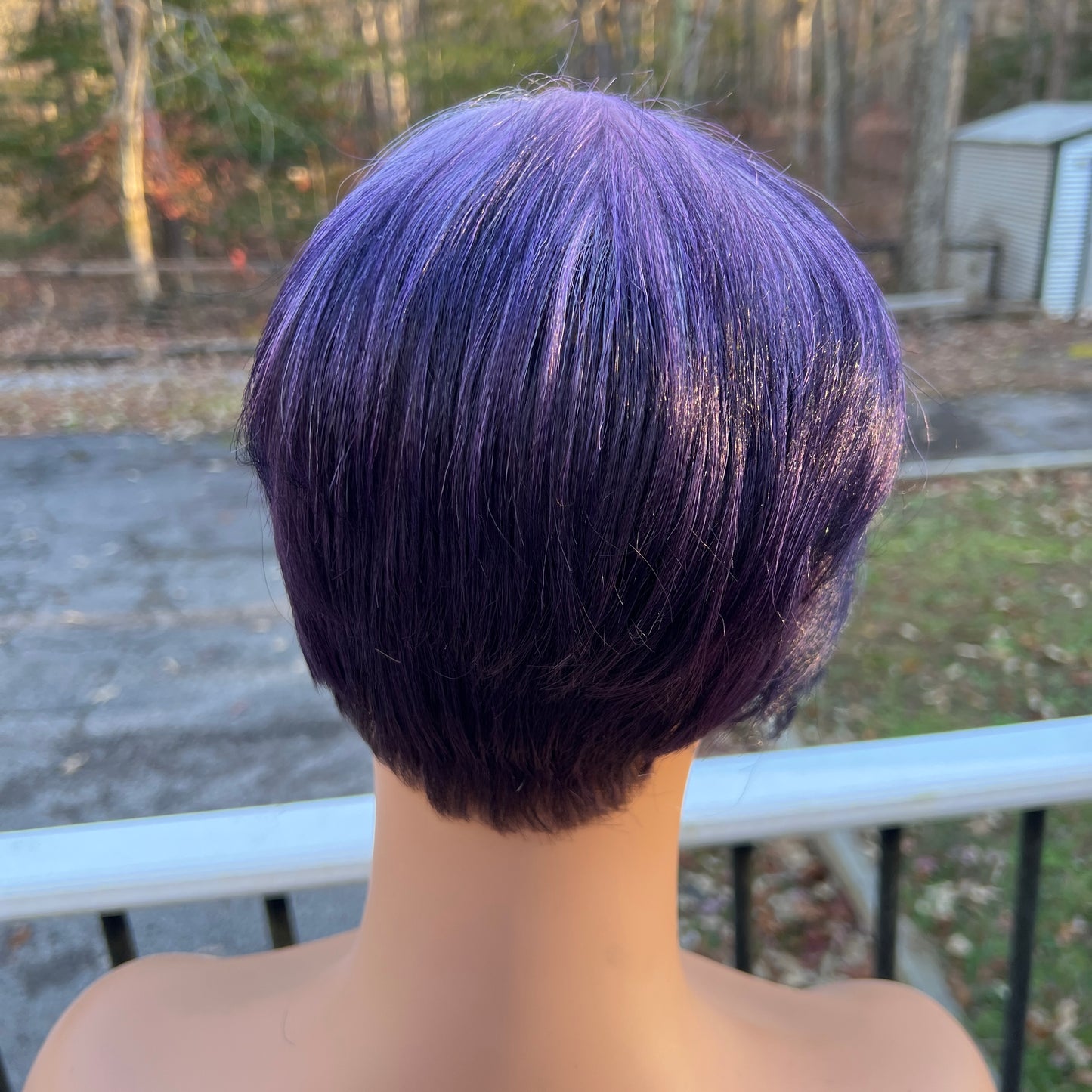 Leah Purple - Ombre Purple Pixie Wig