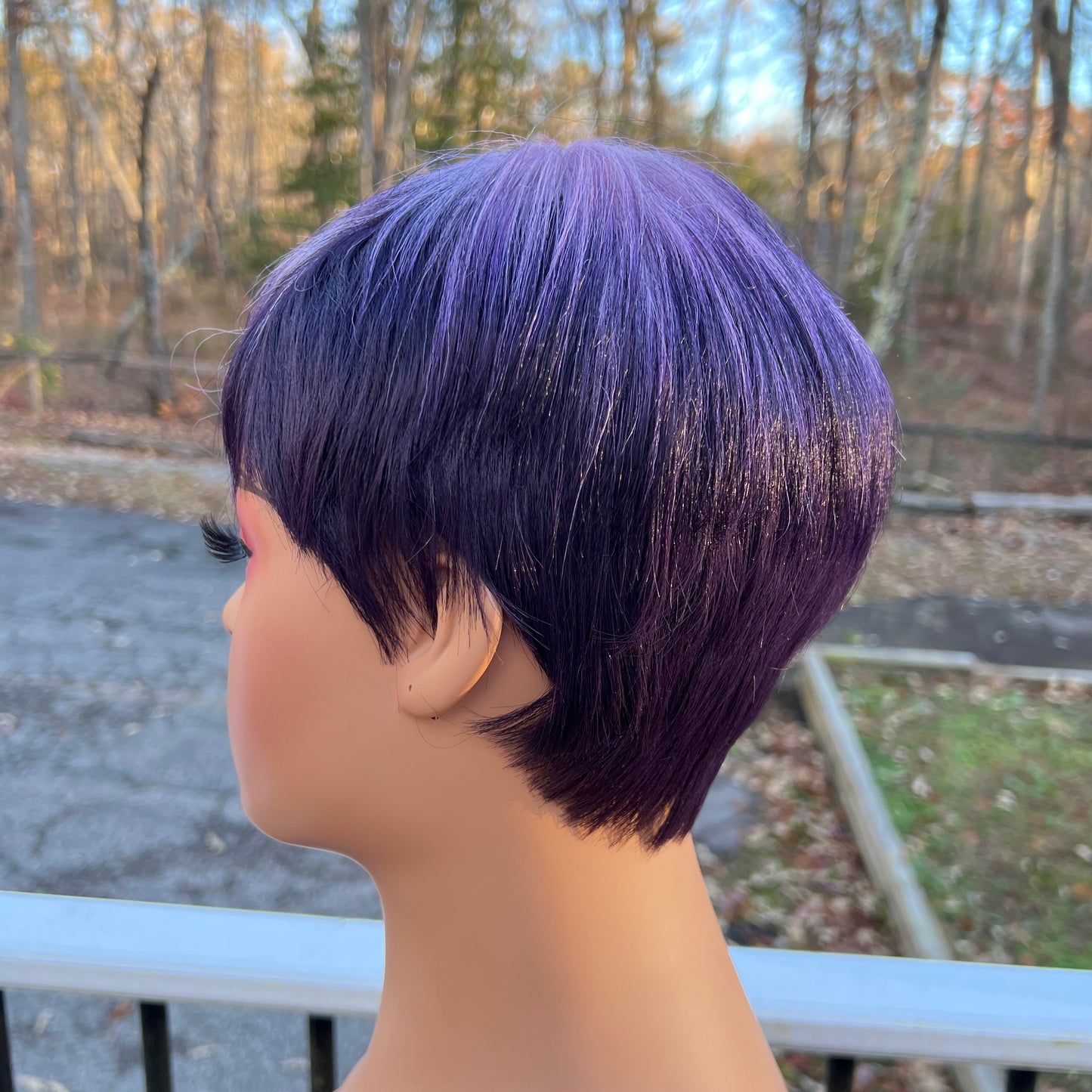 Leah Purple - Ombre Purple Pixie Wig