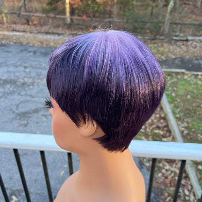 Leah Purple - Ombre Purple Pixie Wig