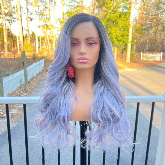 Ellie - Lavender Gray Synthetic Wig