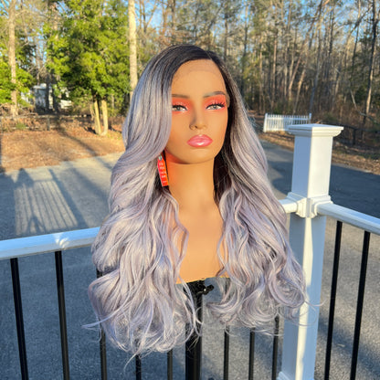 Ellie - Lavender Gray Synthetic Wig