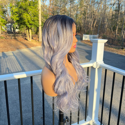 Ellie - Lavender Gray Synthetic Wig