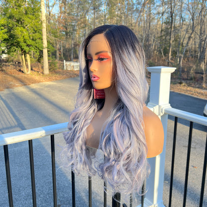 Ellie - Lavender Gray Synthetic Wig