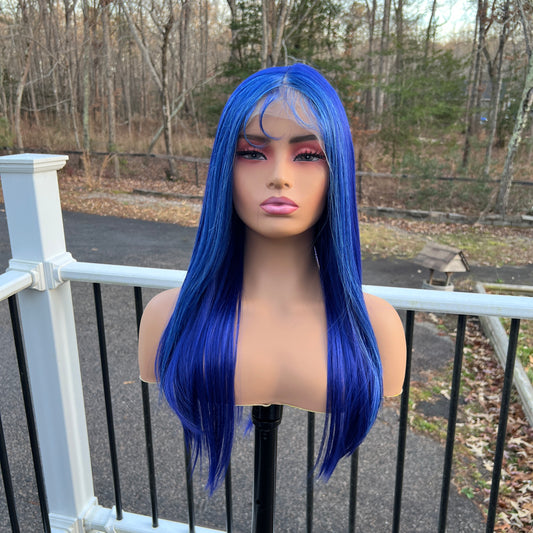 Blue bone straight lace front wig - Motown Tress Cyrus - FHBLUE