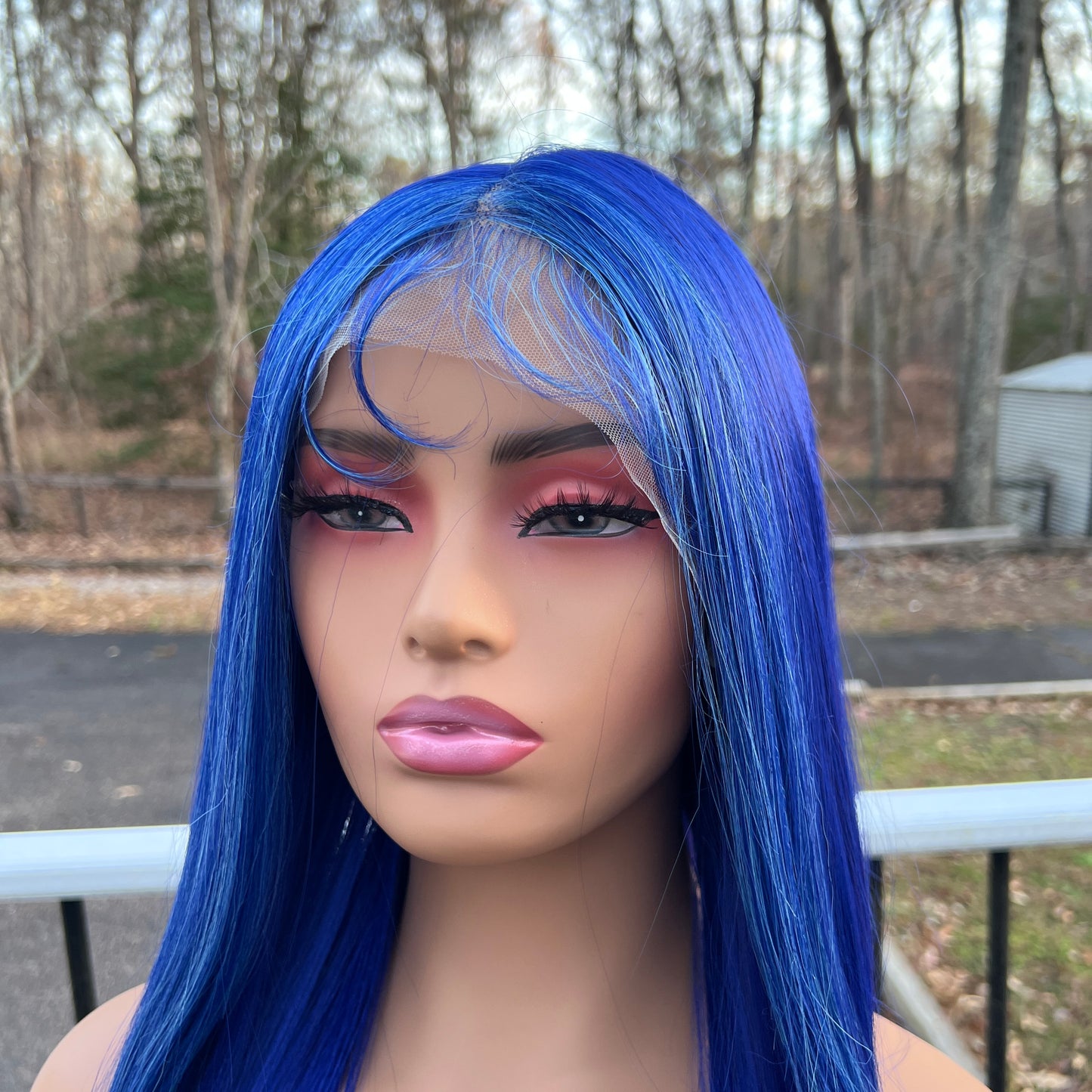 Blue bone straight lace front wig - Motown Tress Cyrus - FHBLUE