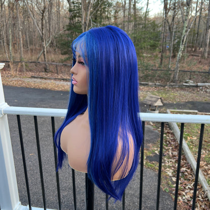 Blue bone straight lace front wig - Motown Tress Cyrus - FHBLUE