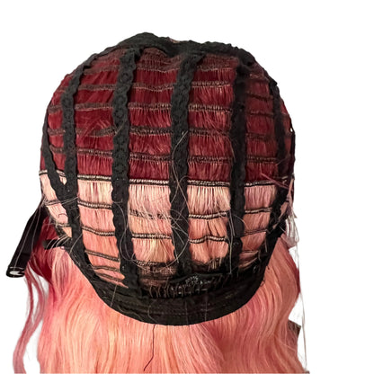 Angelique -  Ombre pink synthetic lace front wig