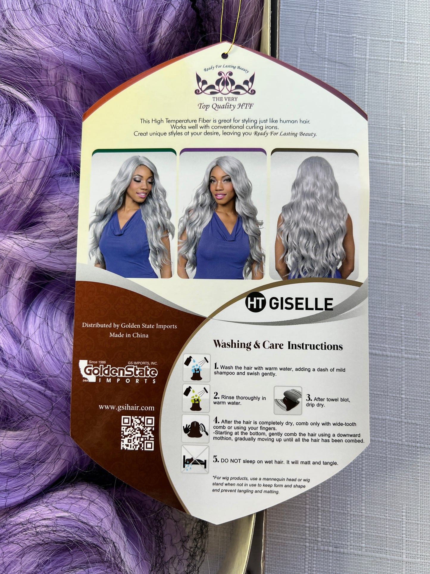 Fashion Source HT-Giselle Wig -SP1B Purple