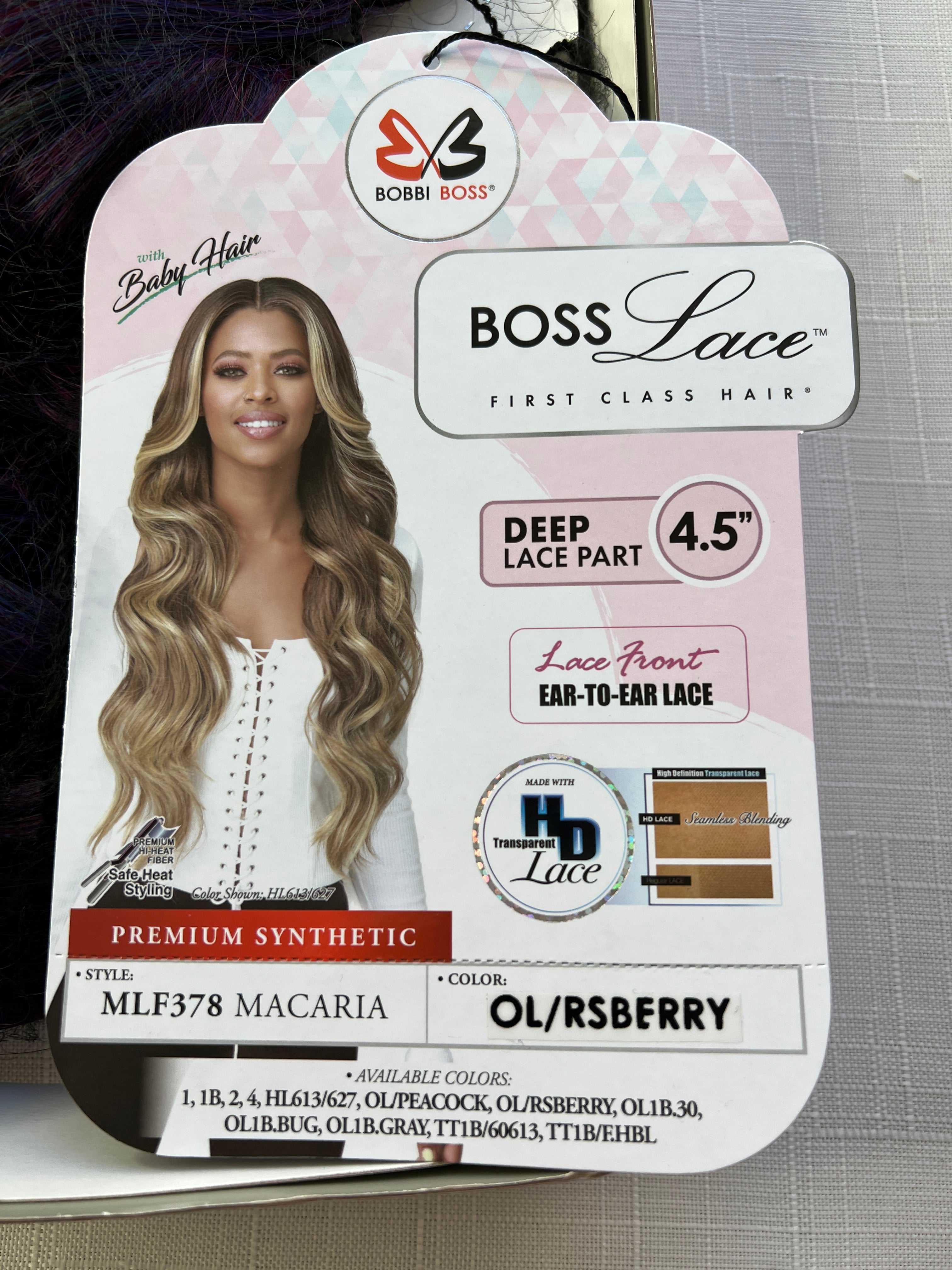 Bobbi Boss MLF378 Macaria 4.5 Deep HD Lace Part Synthetic Wig