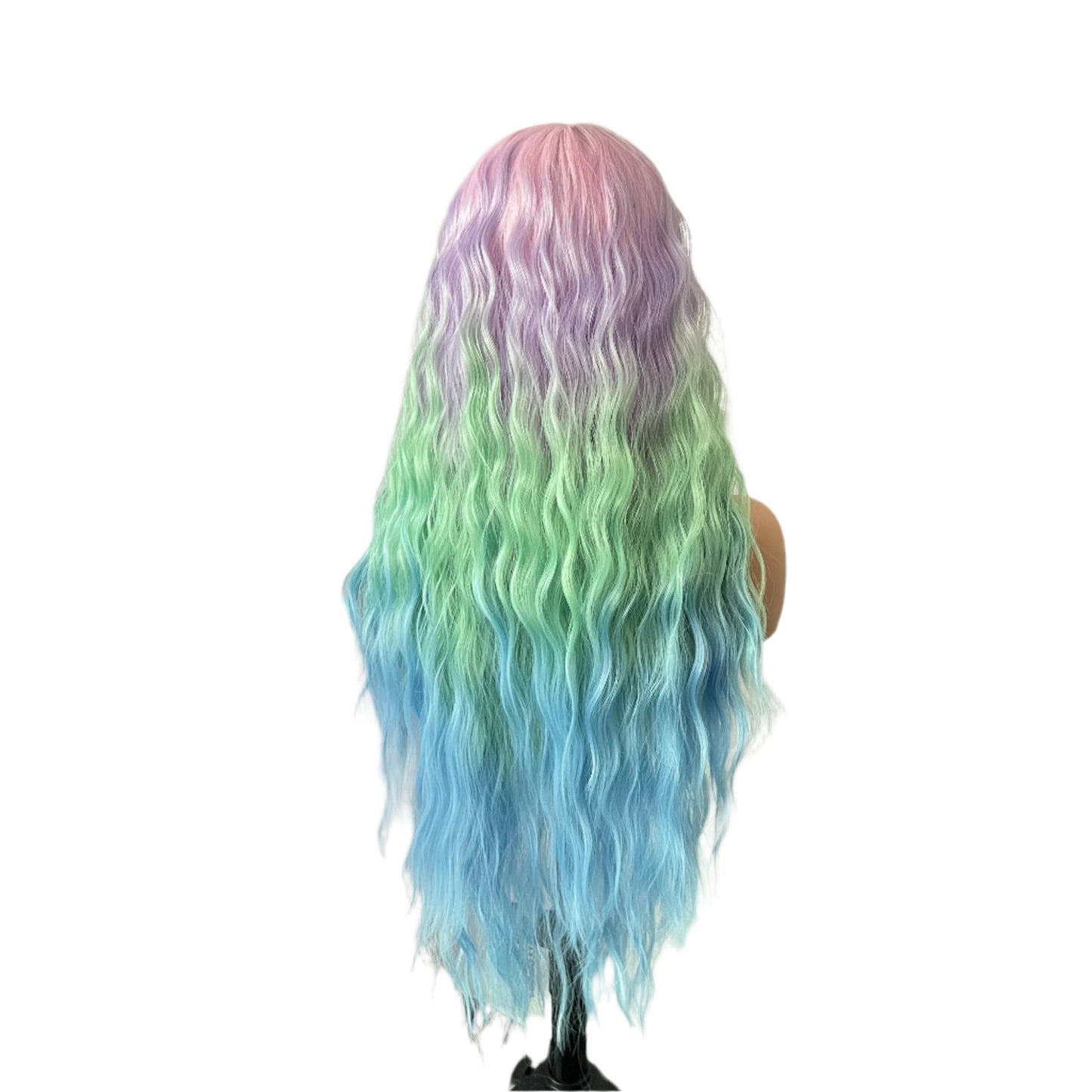 Aura - pastel rainbow lace front wig