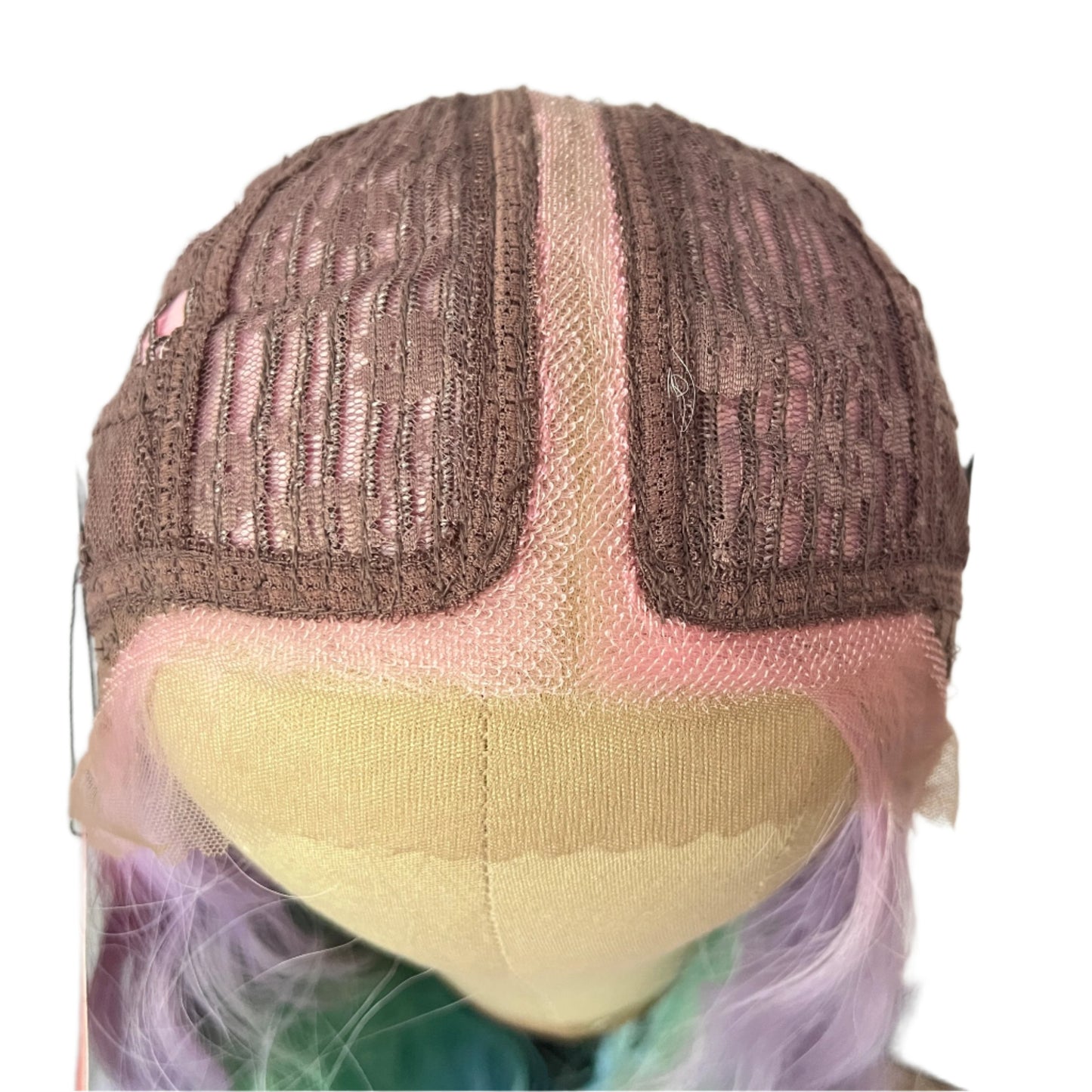 Aura - pastel rainbow lace front wig