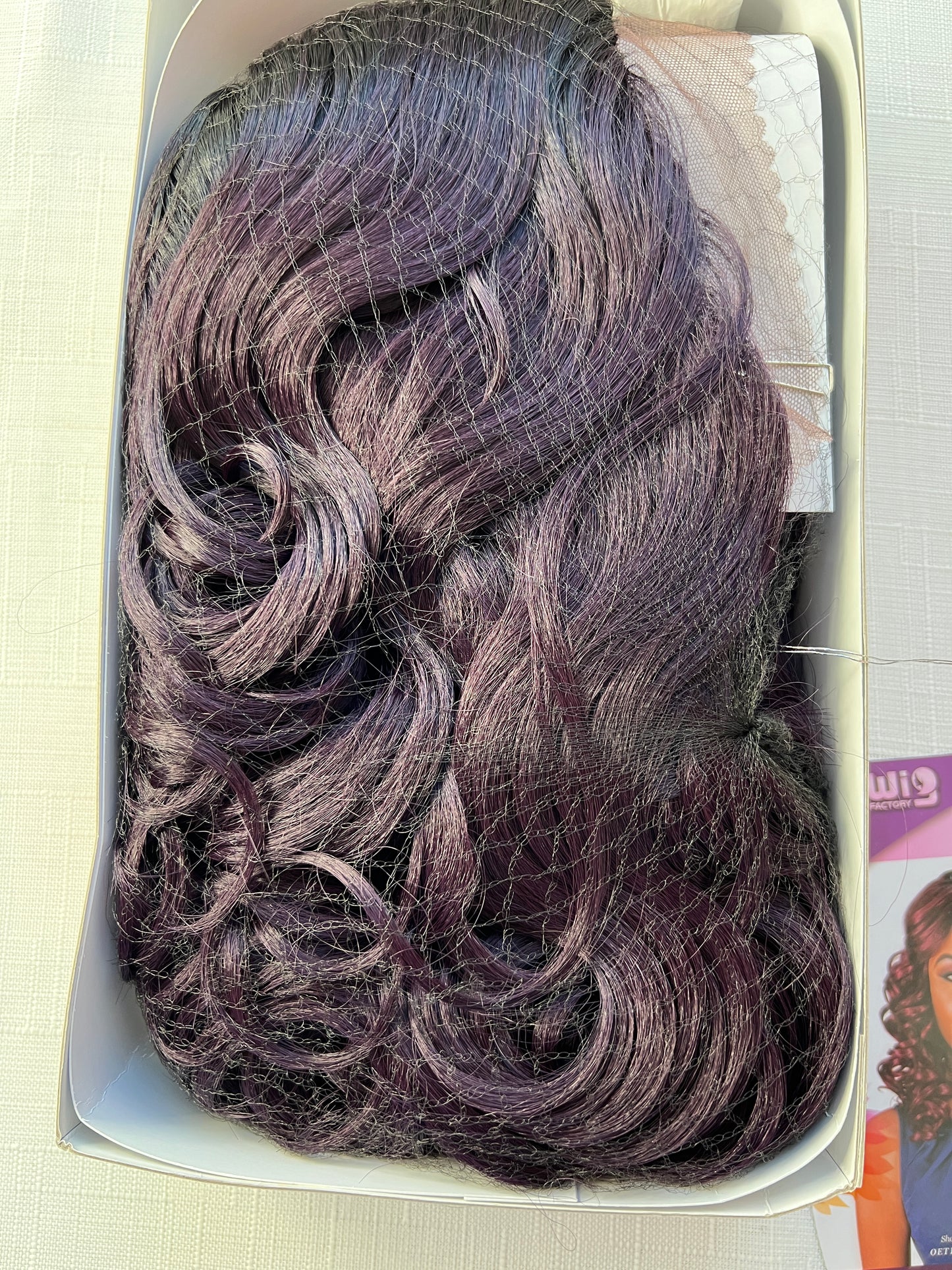 Black Purple Wig Factory Deep Part Soft Swiss Lace Front Wig LD-Spice