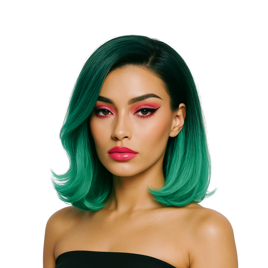 Jade - Synthetic Green Lace front Wig