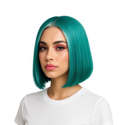 Green wig - Janet Collection Synthetic Deep Part Color Me Lace Front Wig - CUTE