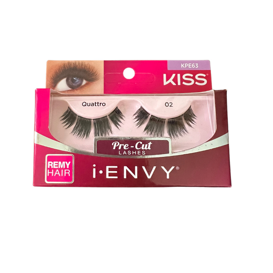 KISS i-ENVY Premium Quattro 02 Human Hair Lashes (KPE63)