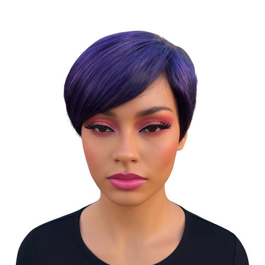 Leah Purple - Ombre Purple Pixie Wig