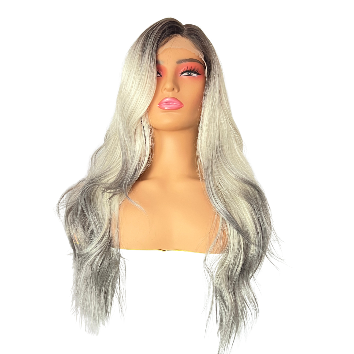 Madison-Wide parting space - White Blonde lace front wig