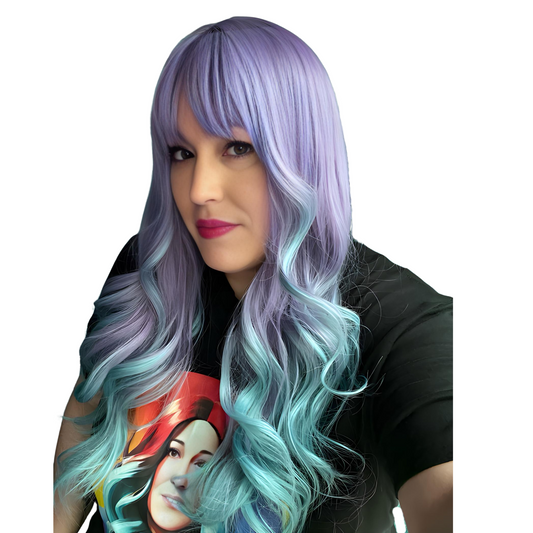 Melody - Purple and blue synthetic wig