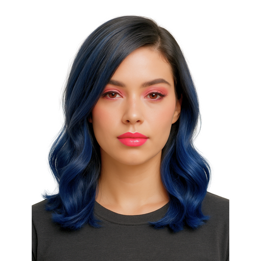 Natasha - Two Tone Black and Blue Lace front Wig