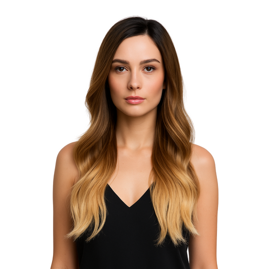 Palmer - Ombre Brown and blonde synthetic lace front wig