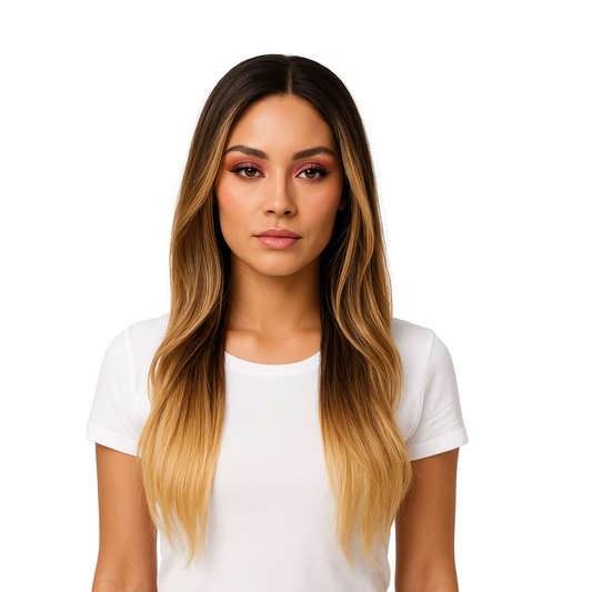 Persephone - Dark root ombre brown blonde wig