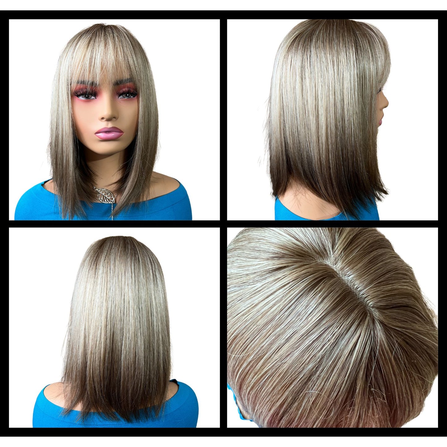 Roxie - Blonde synthetic wig with bangs