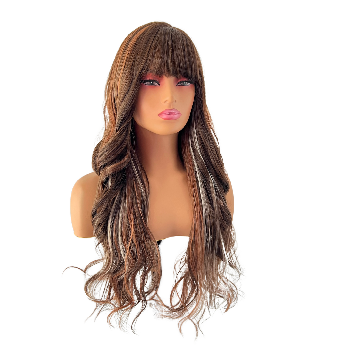 Fable - Highlighted Brown Synthetic Wig