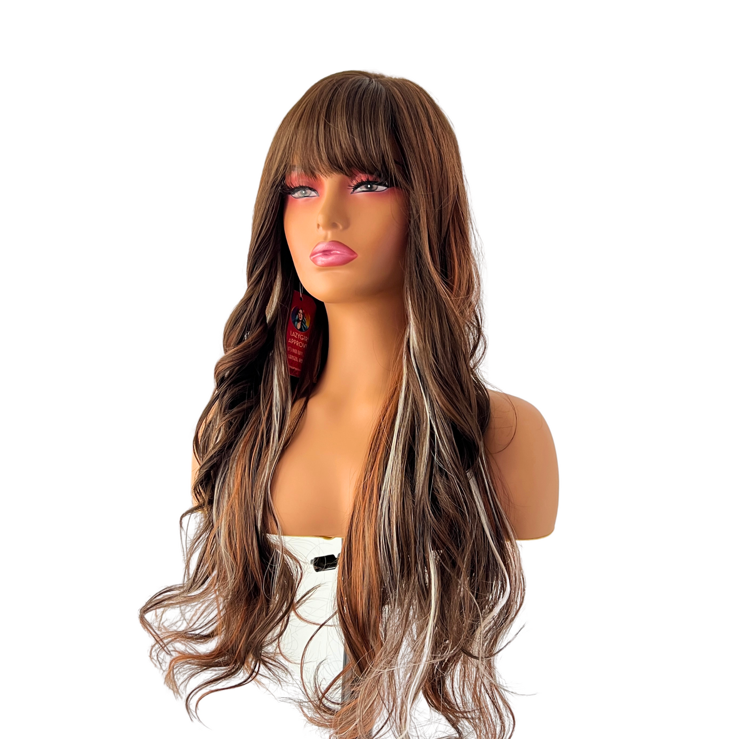 Fable - Highlighted Brown Synthetic Wig