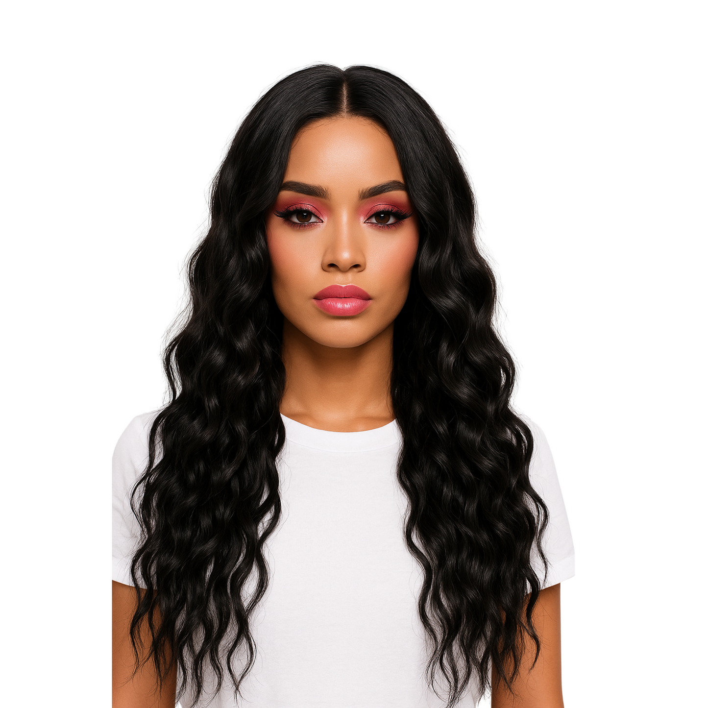 Shawna - 1B/Black lacefront wig black curly wig