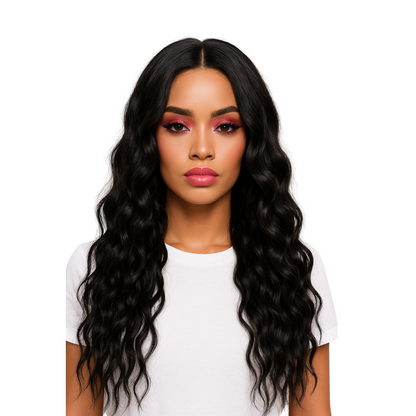 Shawna - 1B/Black lacefront wig black curly wig