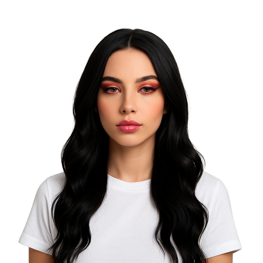 Tiana - 28" 1B long soft wavy synthetic wig