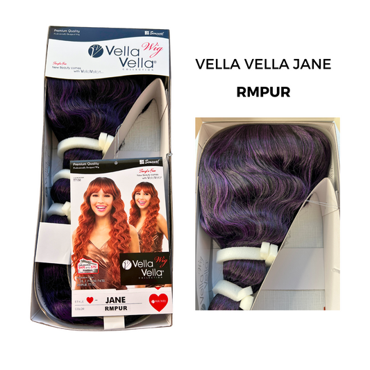 Purple Sensual Vella Vella Synthetic Full Wig - Jane - RMPUR