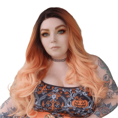 Ellie - Ombre Peach Synthetic lace front wig