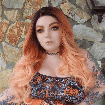 Ellie - Ombre Peach Synthetic lace front wig