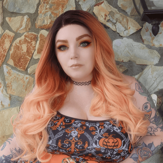 Ellie - Ombre Peach Synthetic lace front wig