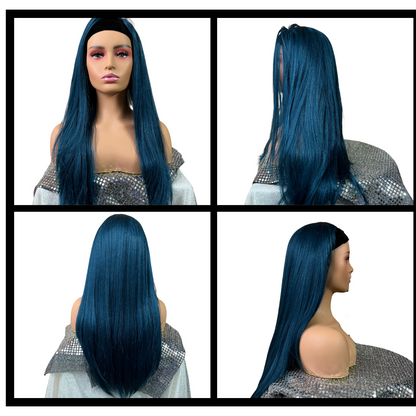 Zoe - Teal Green Headband Wig