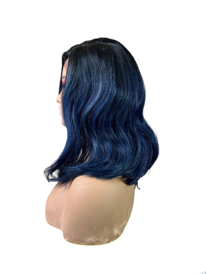 Natasha - Two Tone Black and Blue Lace front Wig