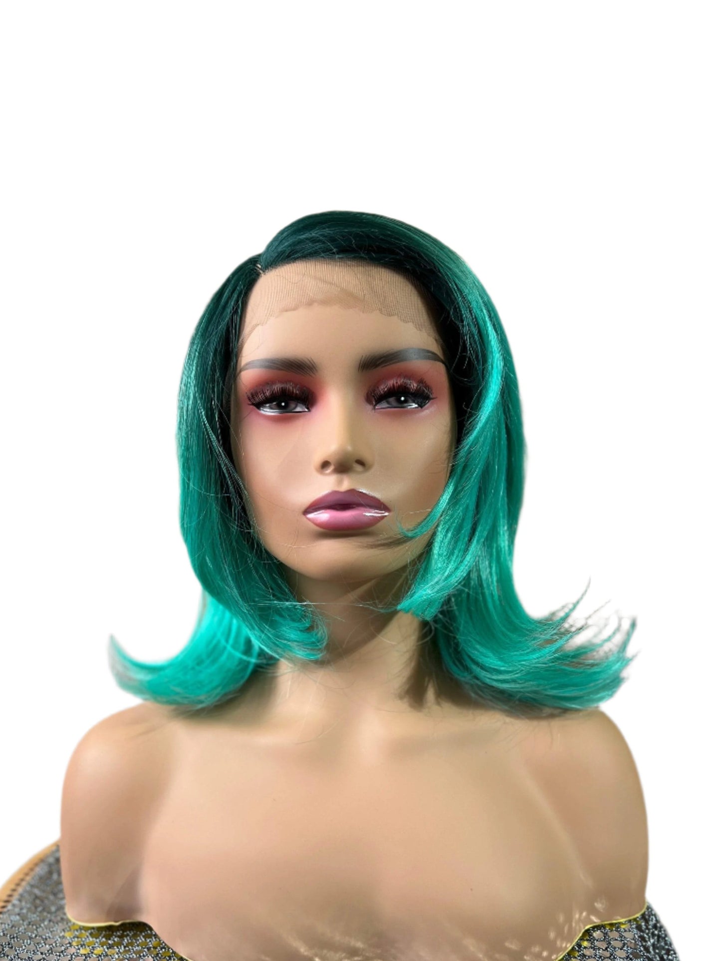 Jade - Synthetic Green Lace front Wig