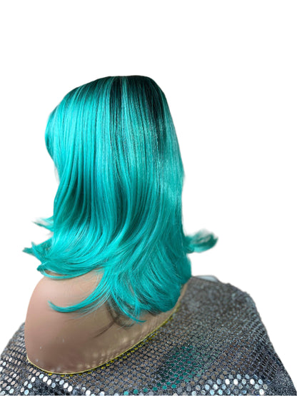 Jade - Synthetic Green Lace front Wig