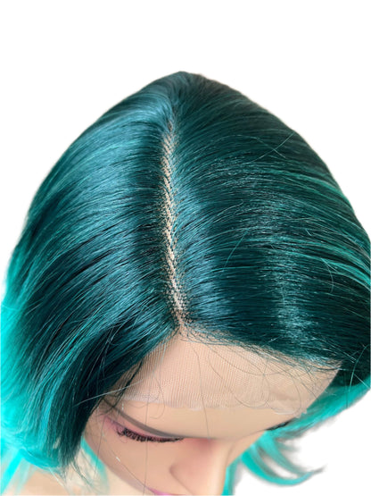 Jade - Synthetic Green Lace front Wig