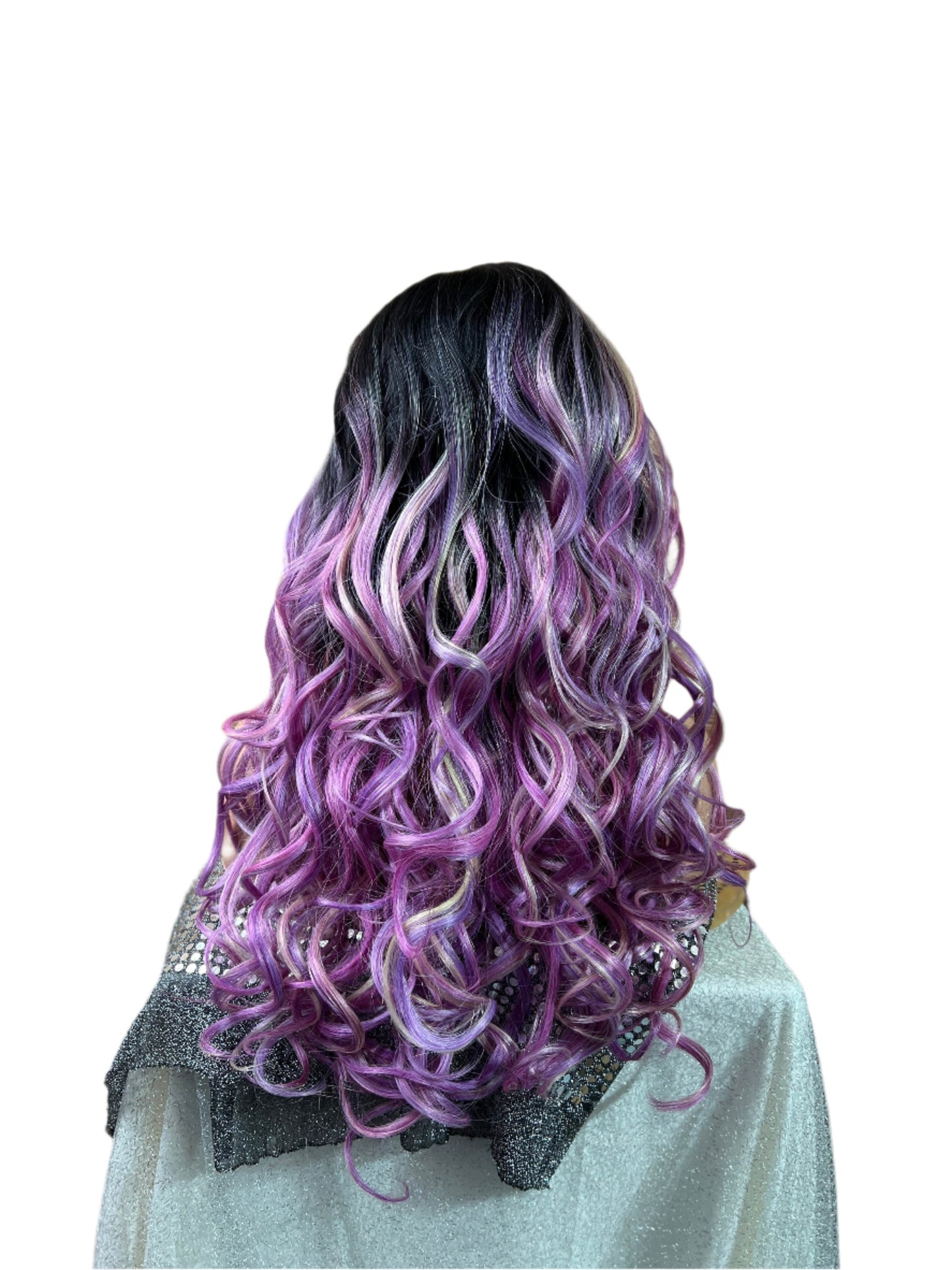 Ellie - Purple Synthetic lace front Wig