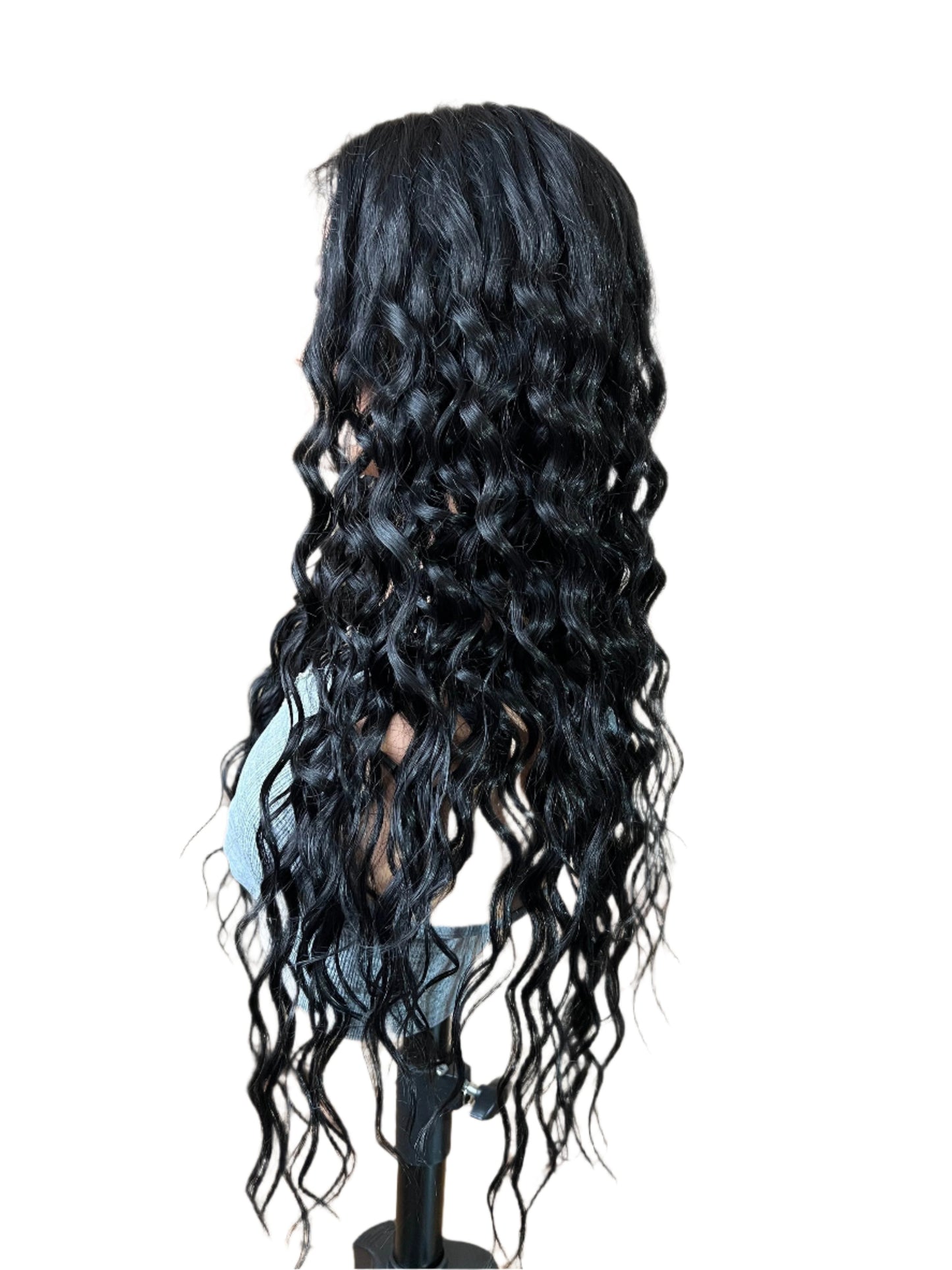 Shawna - 1B/Black lacefront wig black curly wig